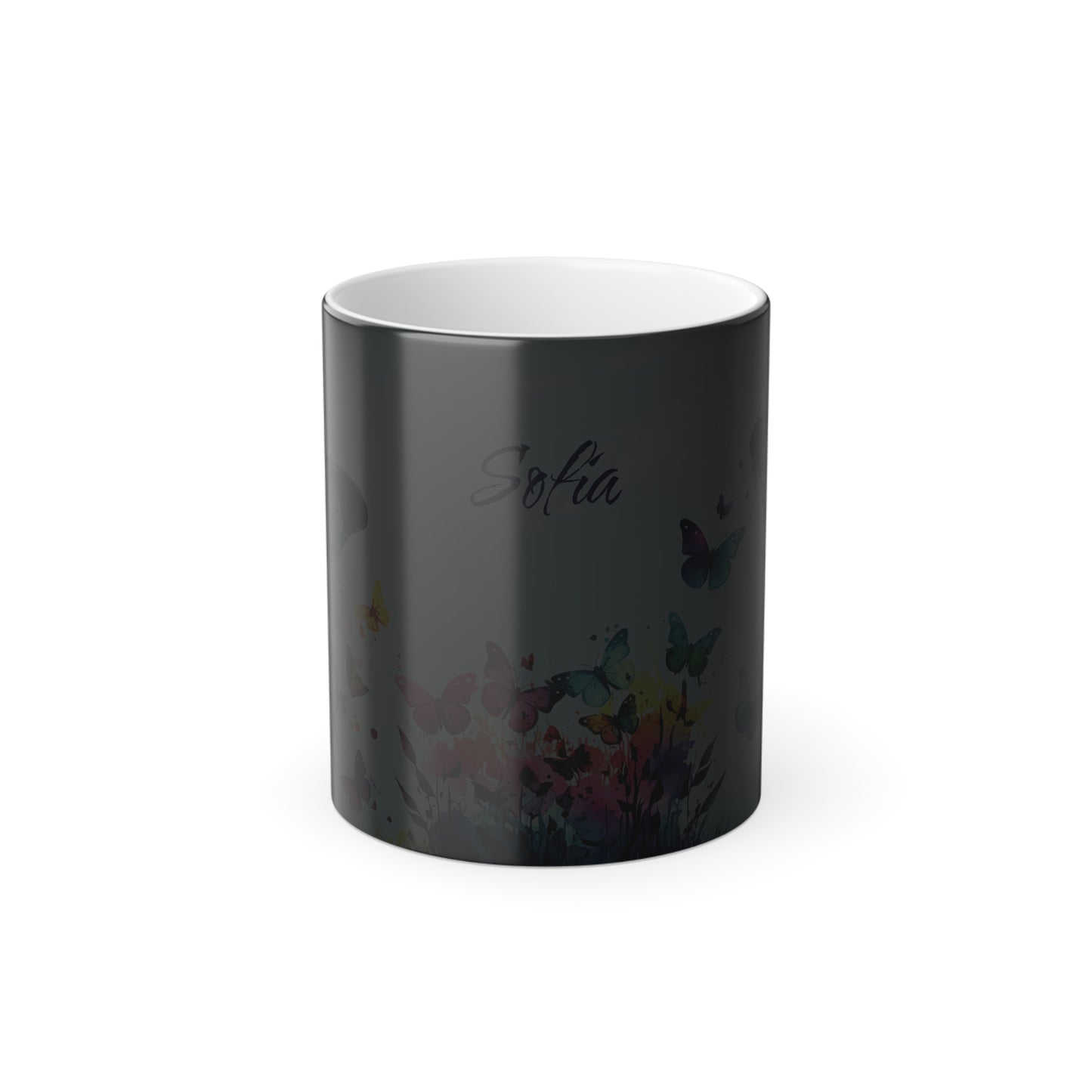 Watercolor Butterfly Garden Symphony · Personalize It! With Your Name | Magic Mug (Small)