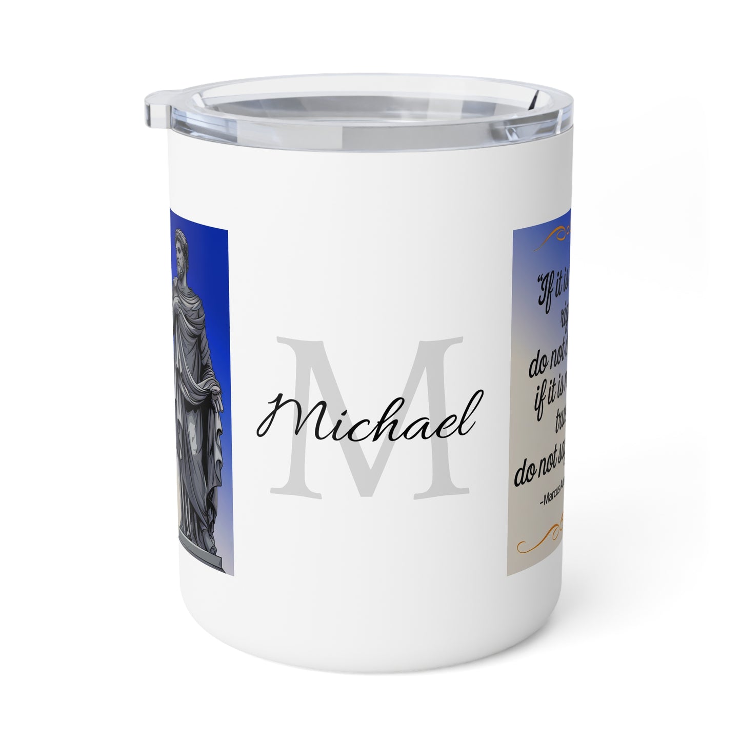 Stoicism Right and True: Personalize It! Your Name | Insulated Coffee Mug