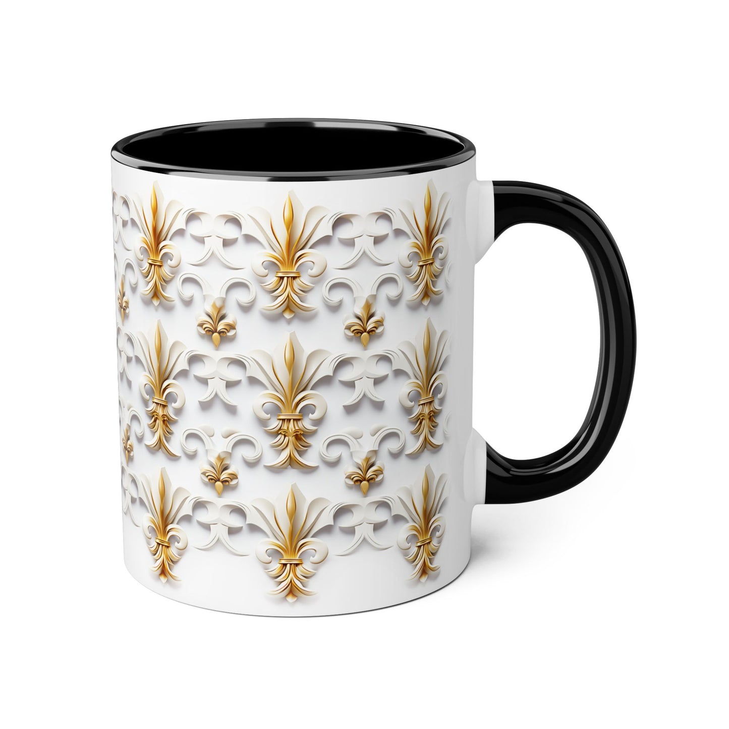 Fleur de Lys in 3D | Accent Mug (Small) (Black/Blue/Red/Yellow).