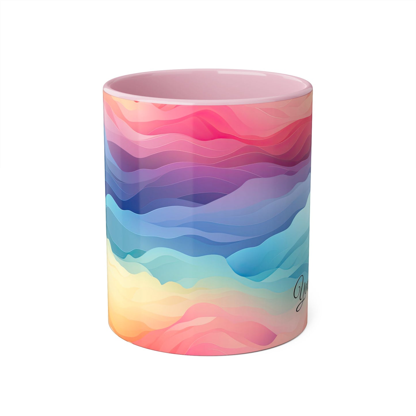 Colors of the Wind · Personalize It! Your Name | Accent Mug (Small) (Pink/Red).