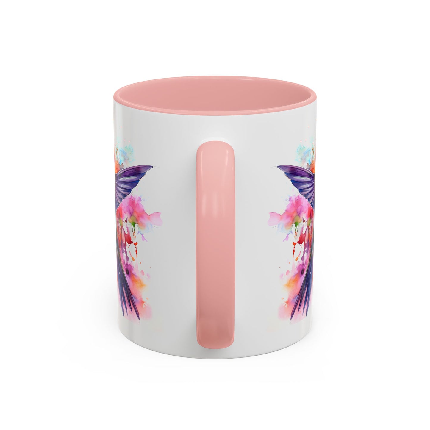 Hummingbird · Personalize It! With Your Name | Accent Mug (Small/Medium) (Black, Light Blue, Navy, Orange, Pink, Purple, Red, Yellow)