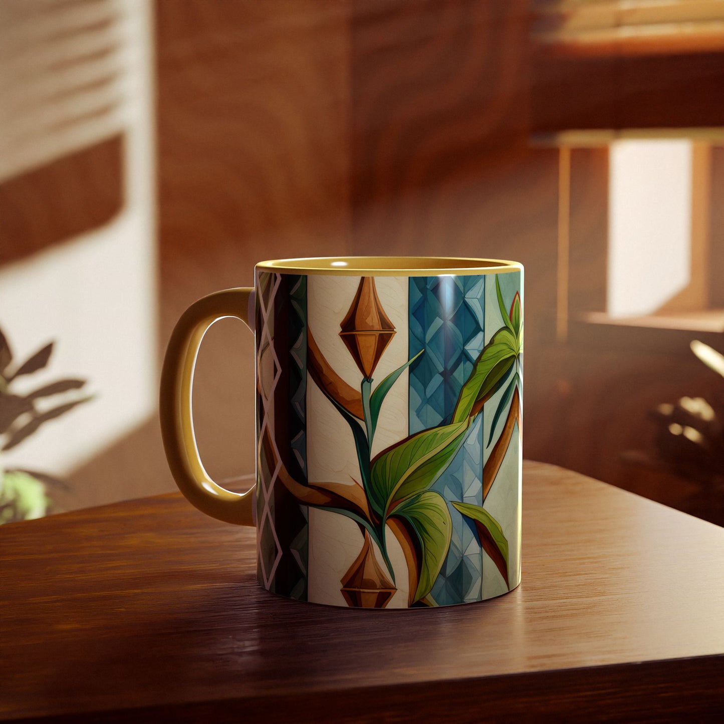 Emerald Nouveau | Accent Mug (Small) (Light Green/Yellow)