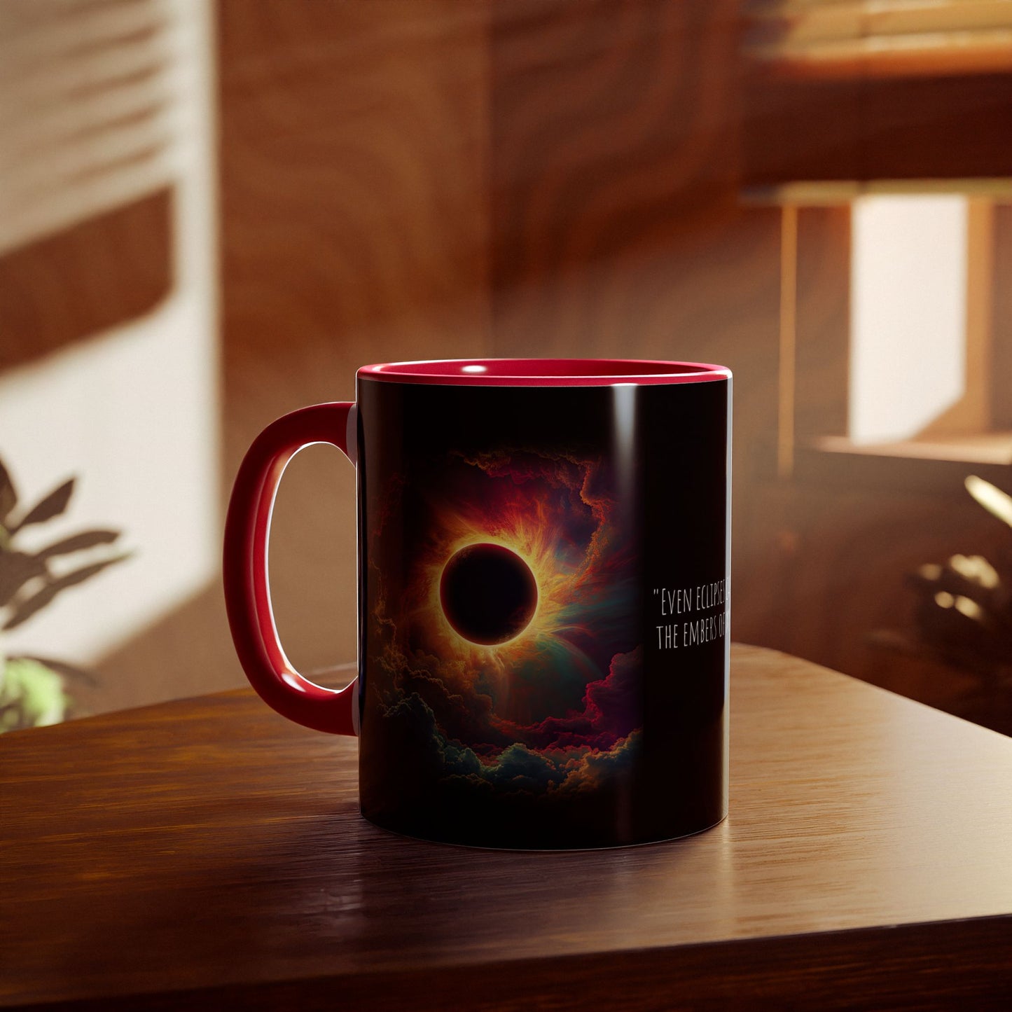 In Tenebris Solis, Accent Mug (Small) (Black/Navy Blue/Red)