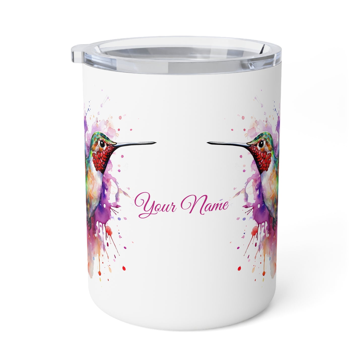 Hummingbird, Personalize It! Your Name Your Font, Insulated Coffee Mug