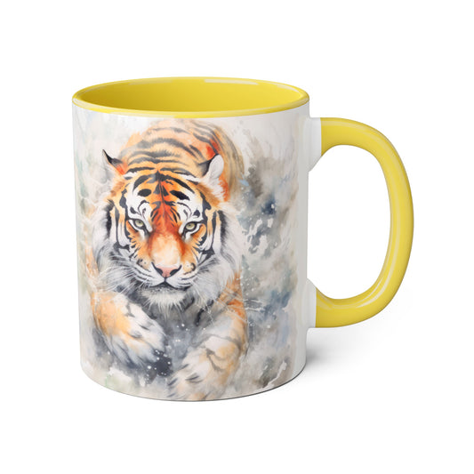 Tigress, Accent Mug (Small) (Red/Yellow)