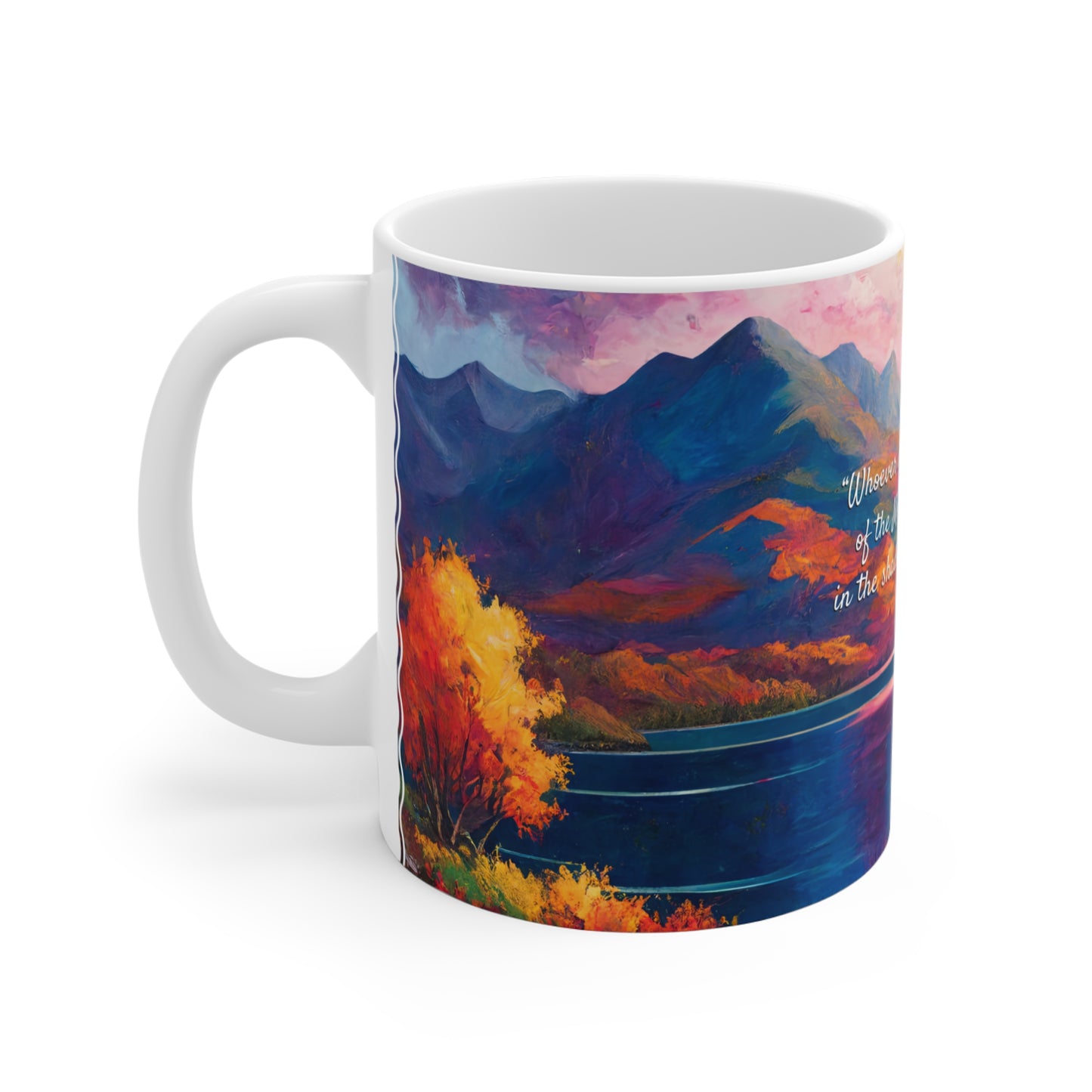 Autumn Lake · Psalm 91 | Ceramic Mug (Small)