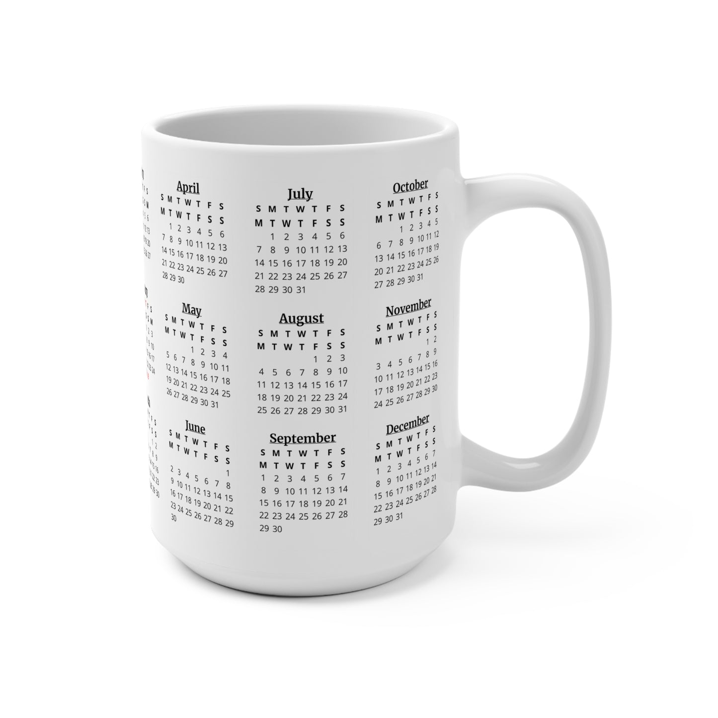 God Says You Are Flowers · Calendar Mugs: 2-Year Calendar 2024 to 2025 | Ceramic Mug (Medium)