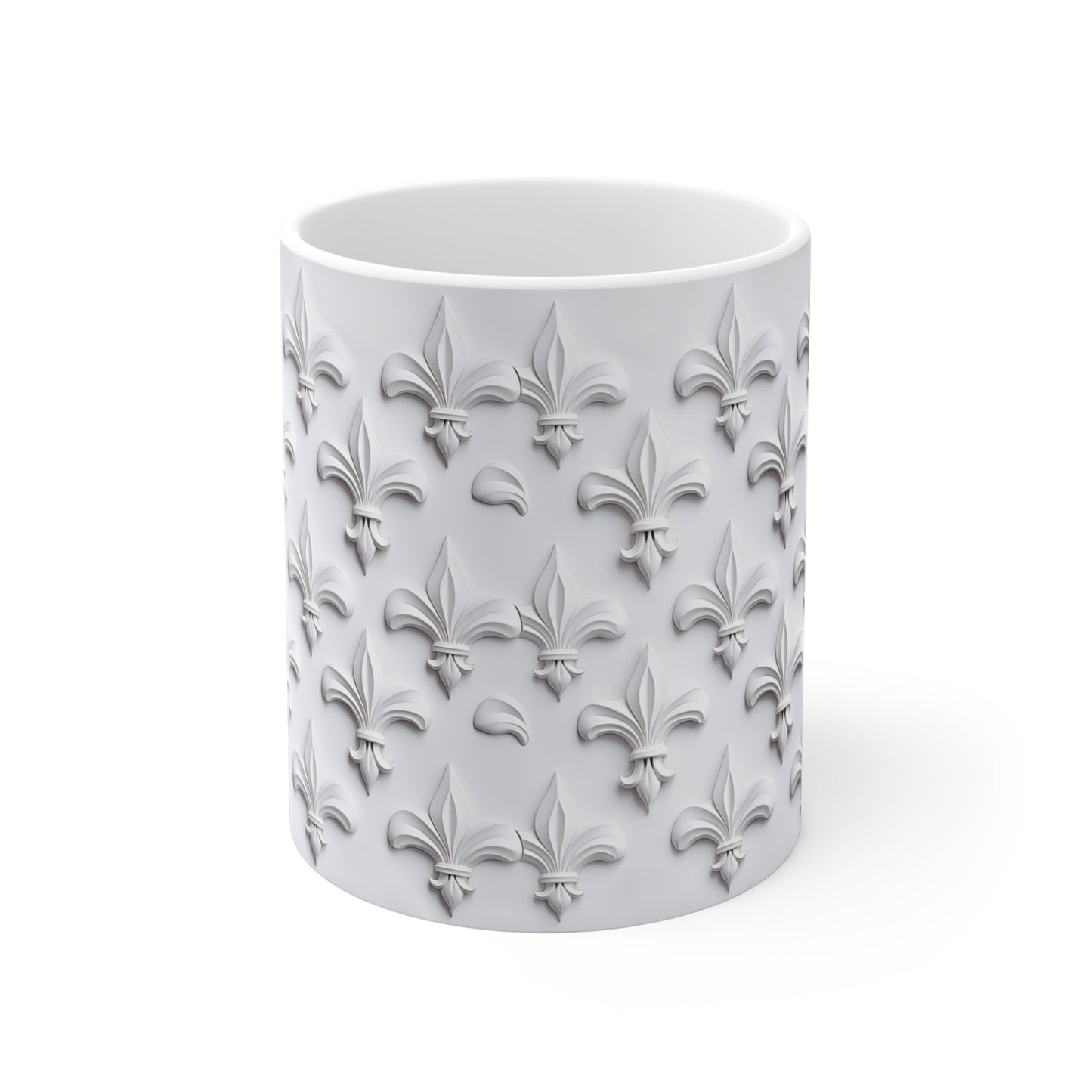 Fleur de Lys Relief | Ceramic Mug (Small).