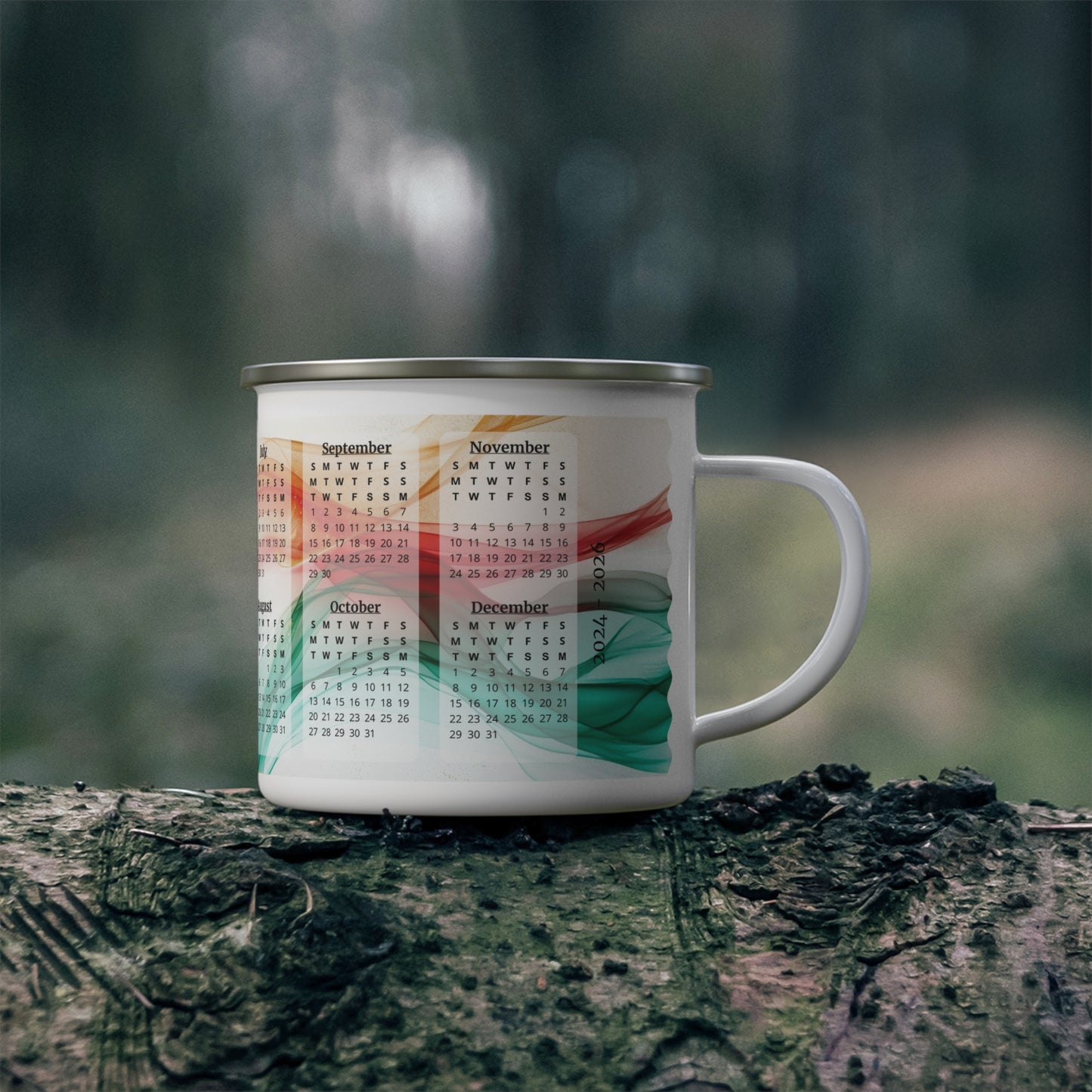 Seta Italiana, 3 Year Calendar 2024 to 2026, Enamel Camping Mug