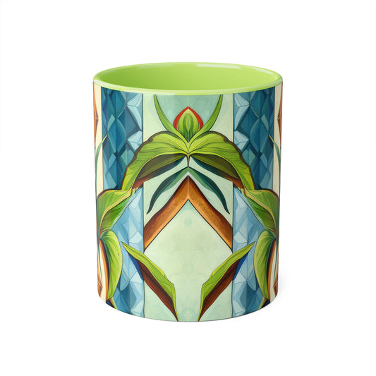 Verdant Vine, Accent Mug (Small) (Light Green/Yellow)