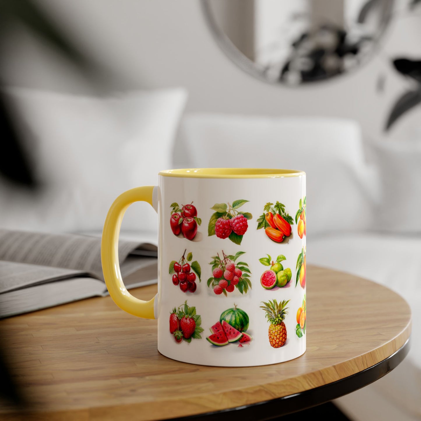 Fruits of the Earth | Accent Mug (Small) (Light Green/Red/Yellow).