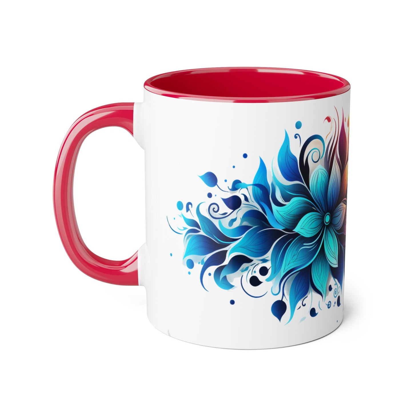 Vibrant Bloom Spectrum | Accent Mug (Small) (Black/Blue/Light Green/Pink/Red/Yellow).