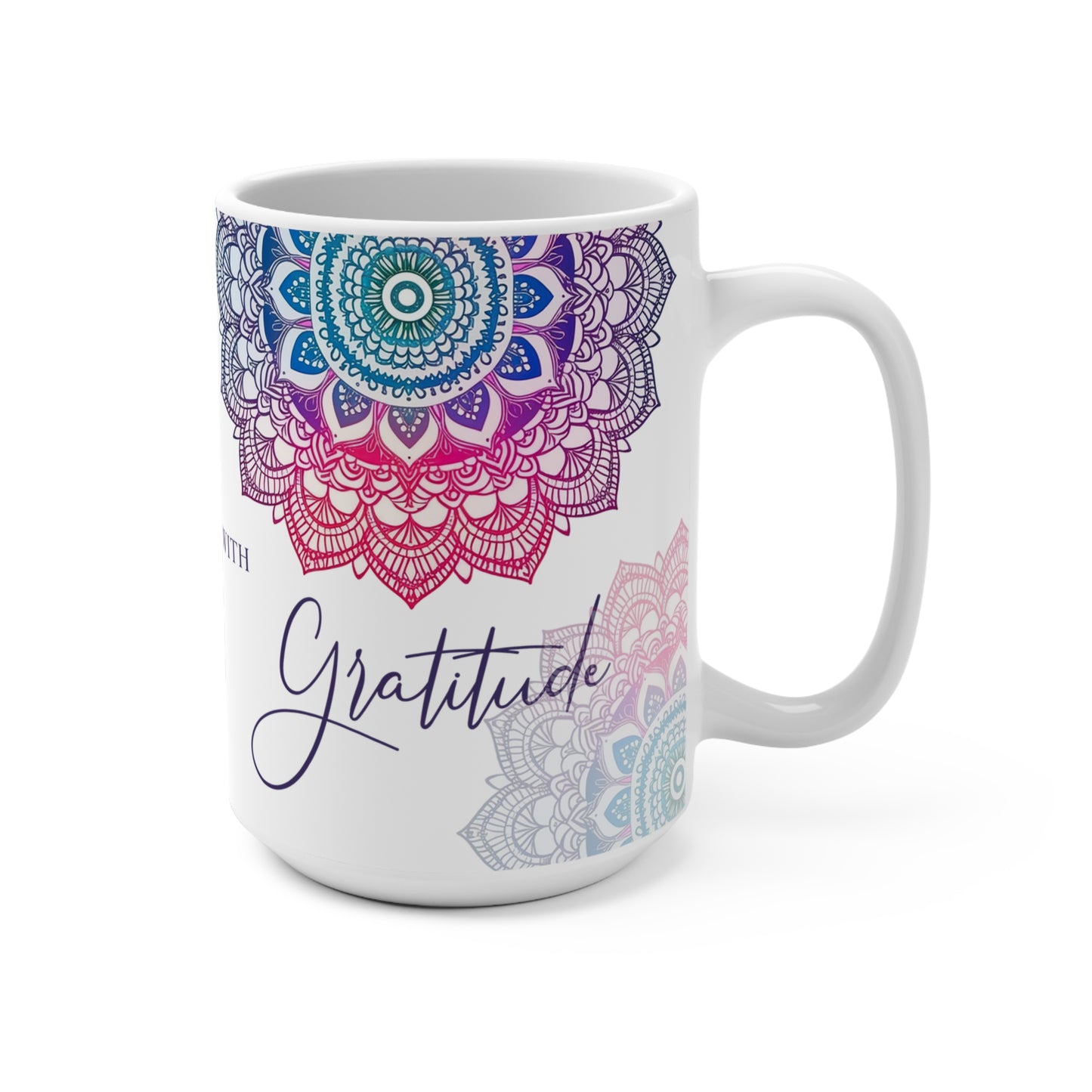 Gratitude Mandala | Ceramic Mug (Medium)