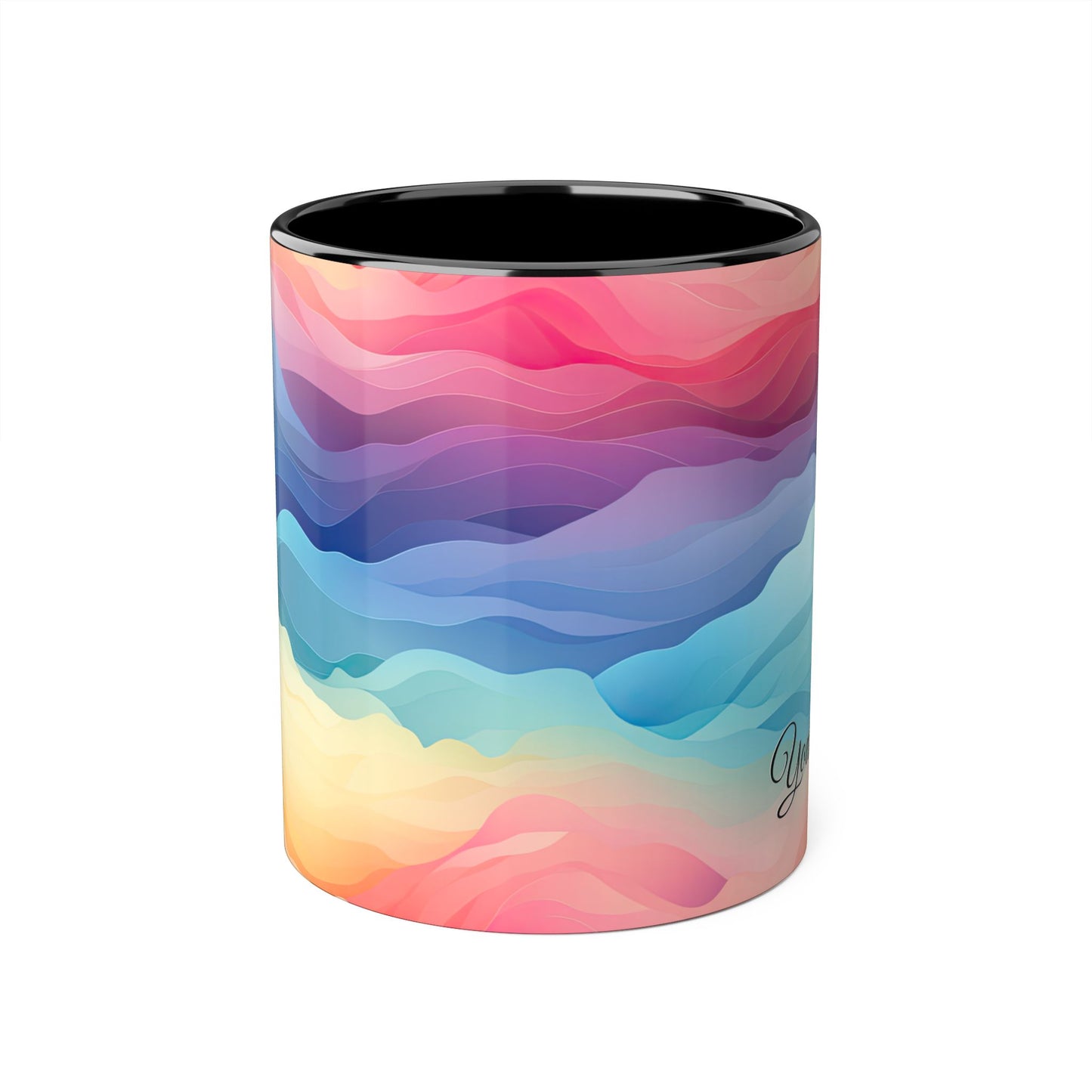 Colors of the Wind · Personalize It! Your Name | Accent Mug (Small) (Pink/Red).