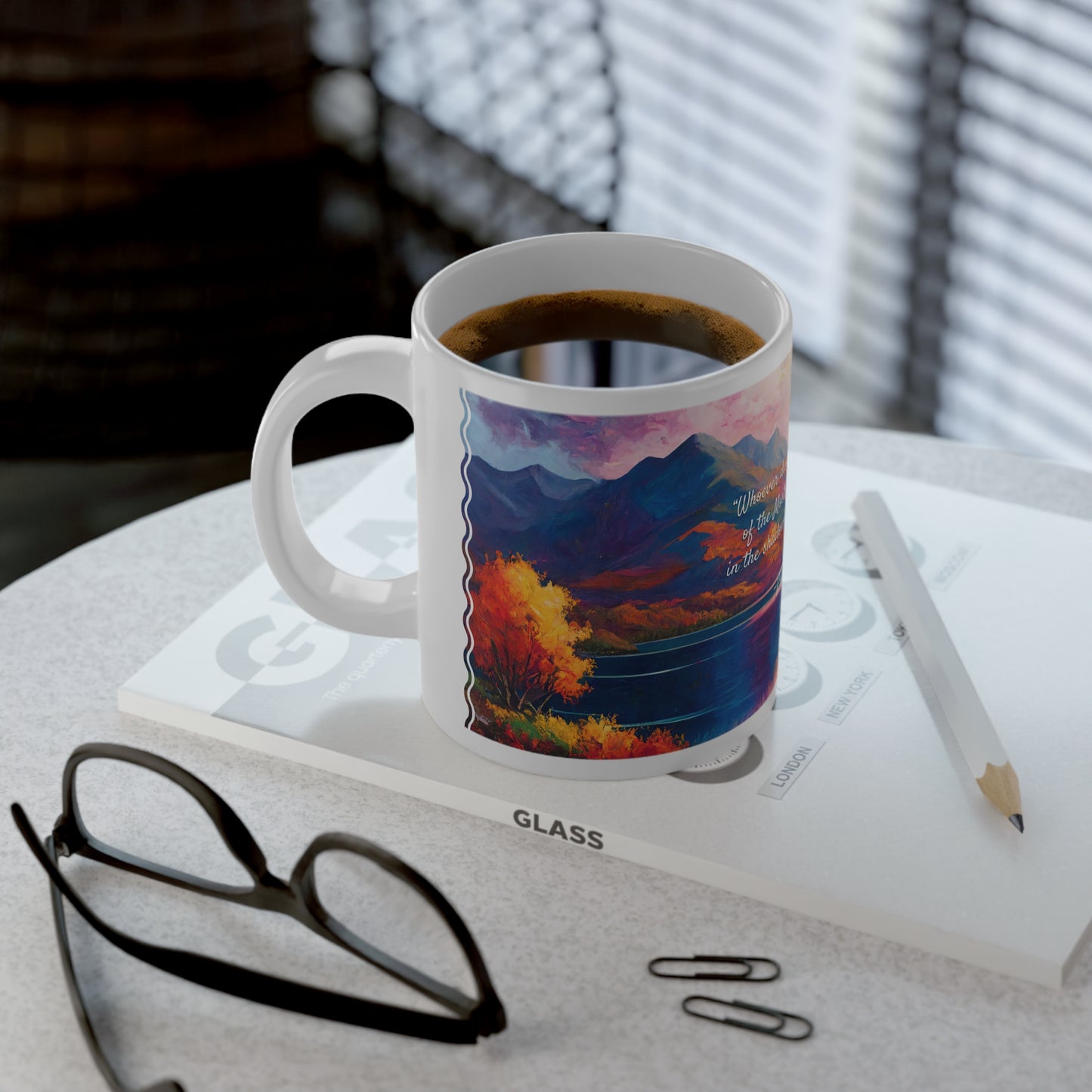 Autumn Lake · Psalm 91 | Ceramic Mug (Large)