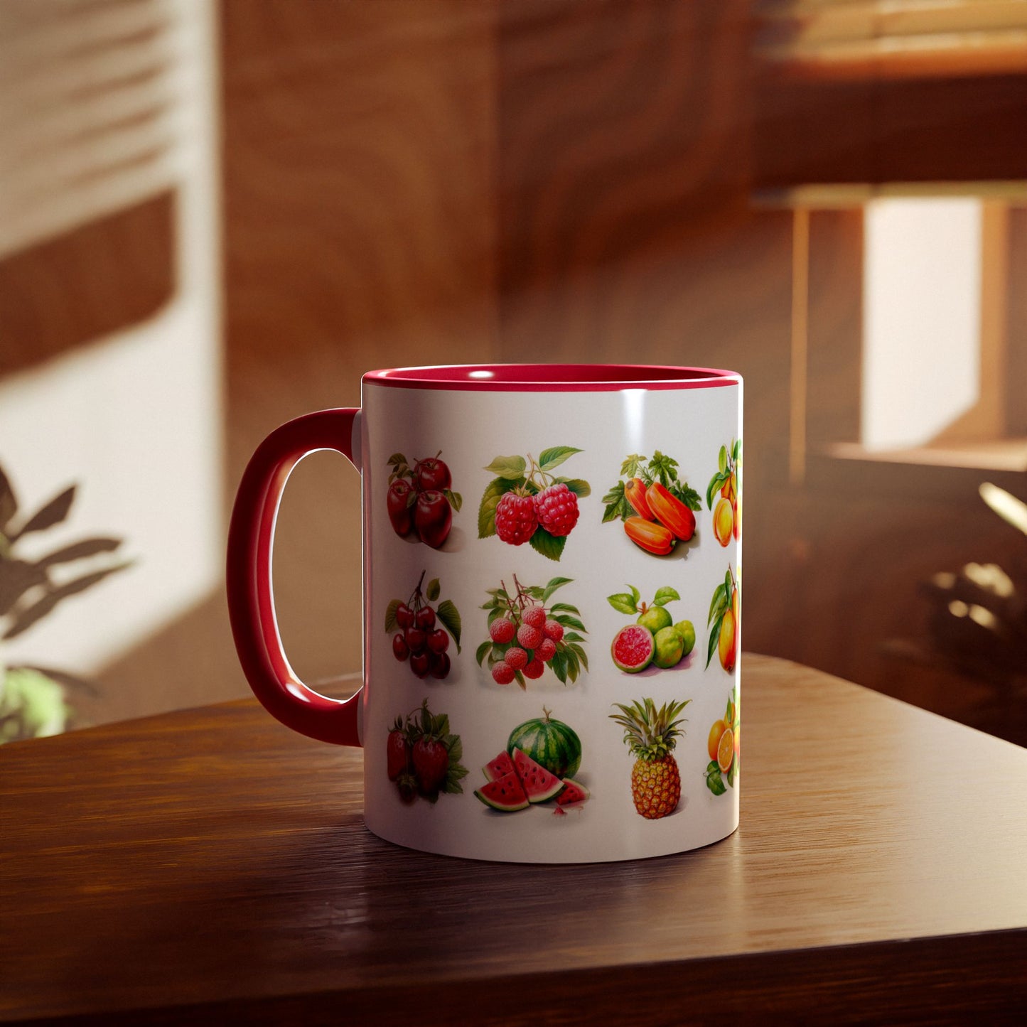 Fruits of the Earth | Accent Mug (Small) (Light Green/Red/Yellow).