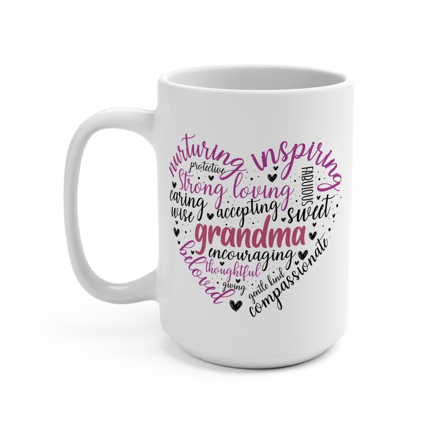 Grandma's Heart of Love | Ceramic Mug (Medium)