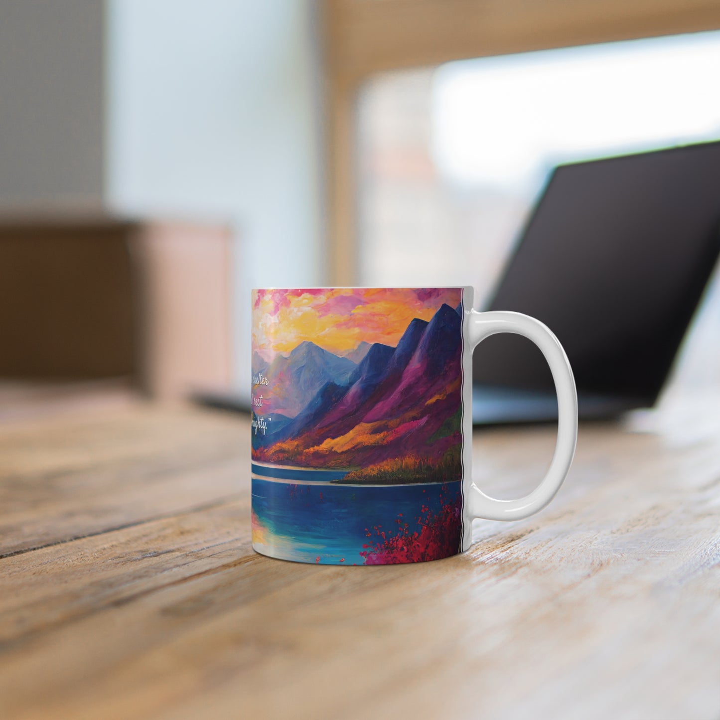 Autumn Lake · Psalm 91 | Ceramic Mug (Small)