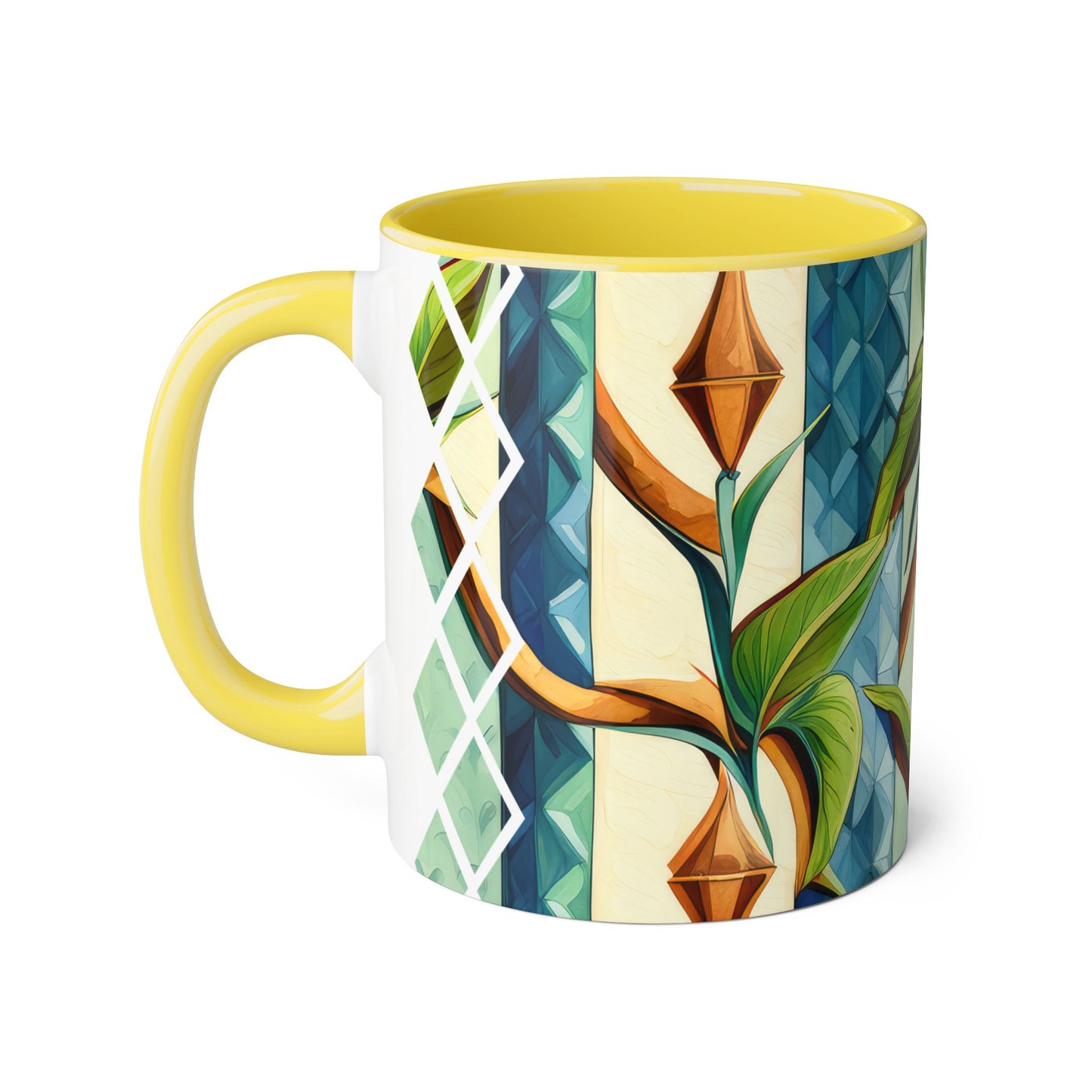 Emerald Nouveau | Accent Mug (Small) (Light Green/Yellow)