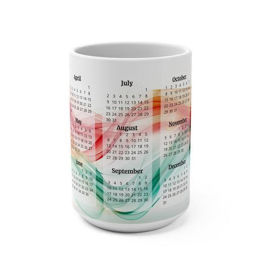 Seta Italiana, 15 Year Calendar 2023 to 2037, Ceramic Mug (Medium)