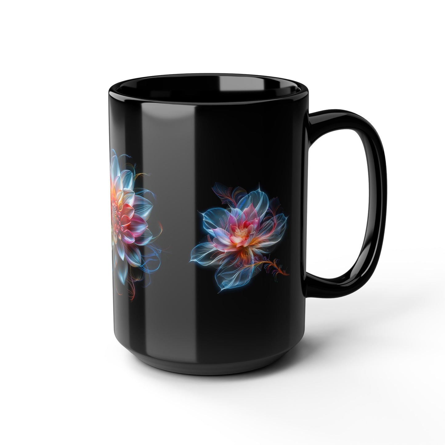 Flor de Seda, Black Mug (Medium)