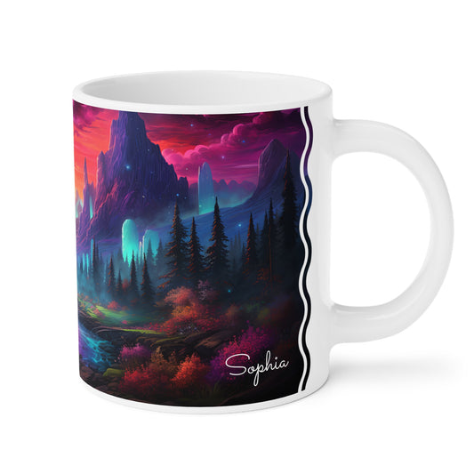 Ethereal Twilight Valley · Personalize It! Your Name and Font | Ceramic Mug (Small/Medium/Large)