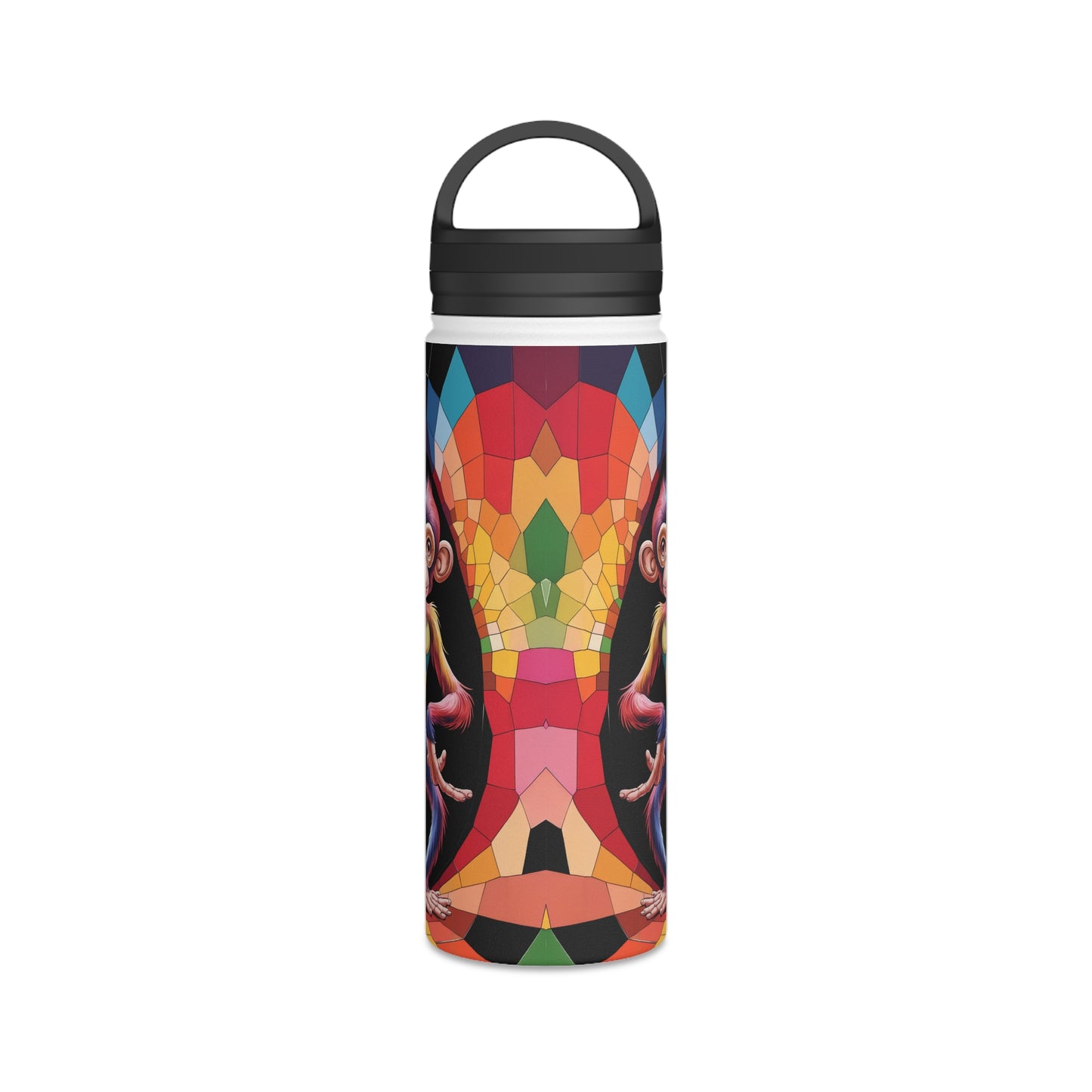 Prismatic Primate Peace | Stainless Steel Water Bottle Handle Lid (Small/Medium)