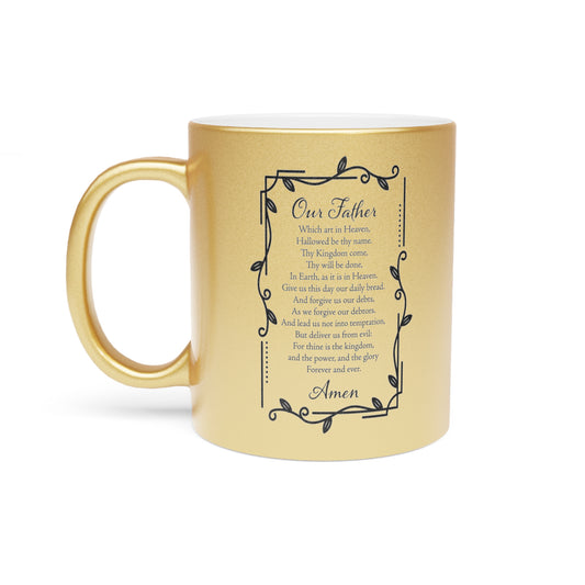 The Lord's Prayer, 2 Year Calendar 2024 to 2025, Metallic Mug (Gold/Silver)