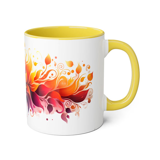 Vibrant Bloom Spectrum | Accent Mug (Small) (Black/Blue/Light Green/Pink/Red/Yellow).