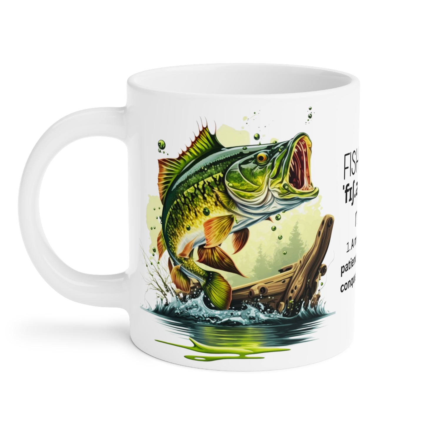 Fisherman: A Master of Patience and a Conqueror of the Water | Ceramic Mug (Large).