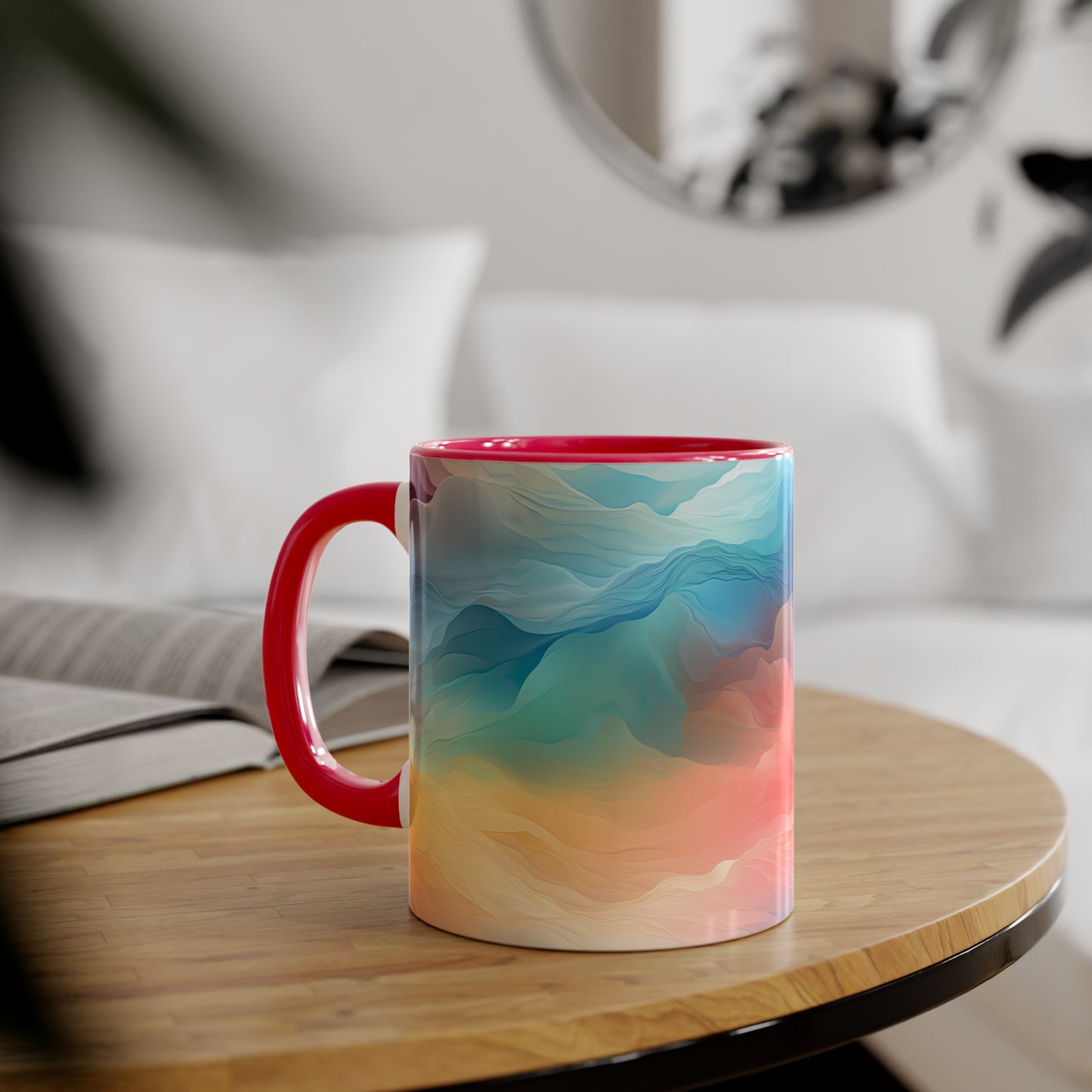 Crystal Clouds, Personalize It! Your Name, Accent Mug (Small) (Pink/Red)