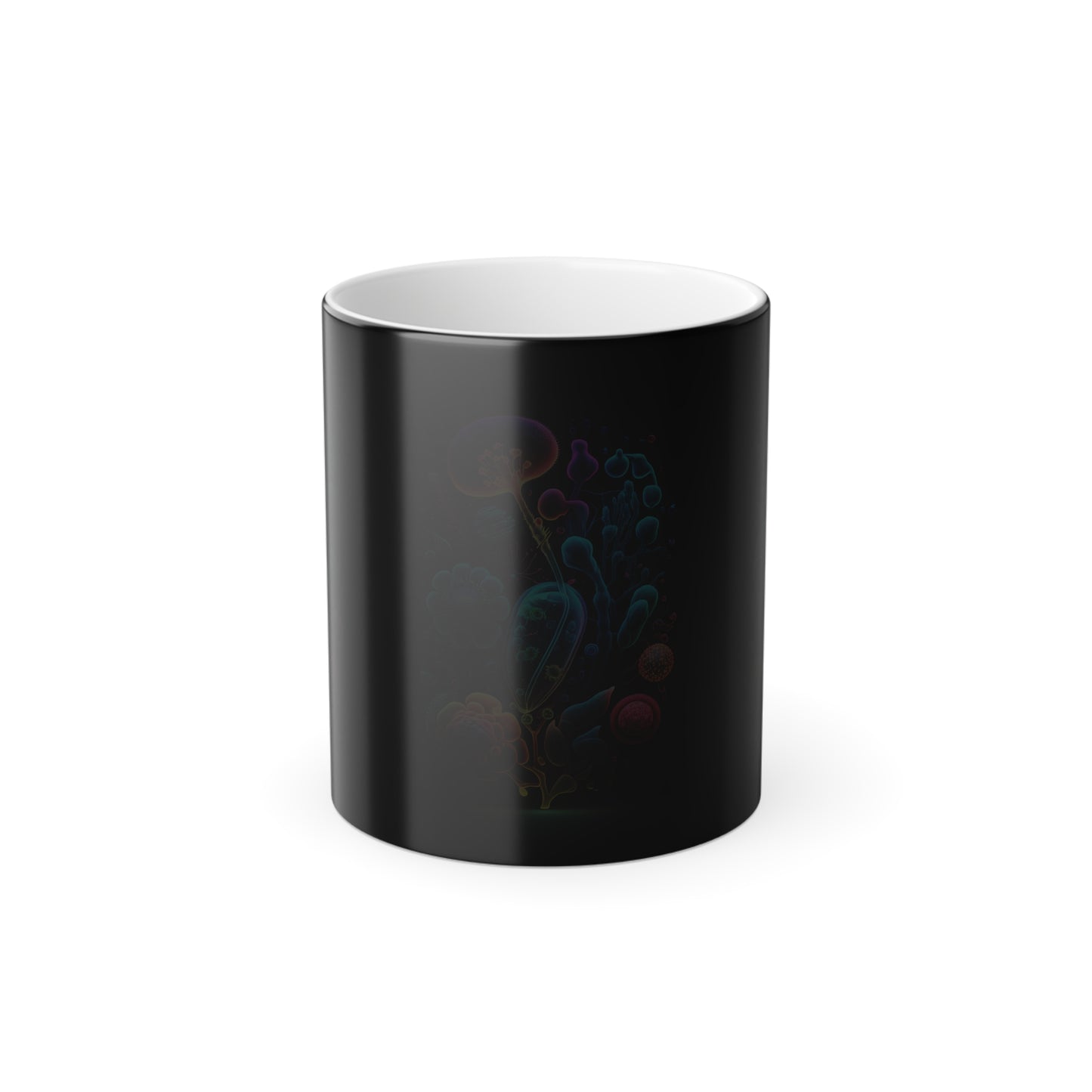 Neon Floral Amoeba 1, Magic Mug (Small)