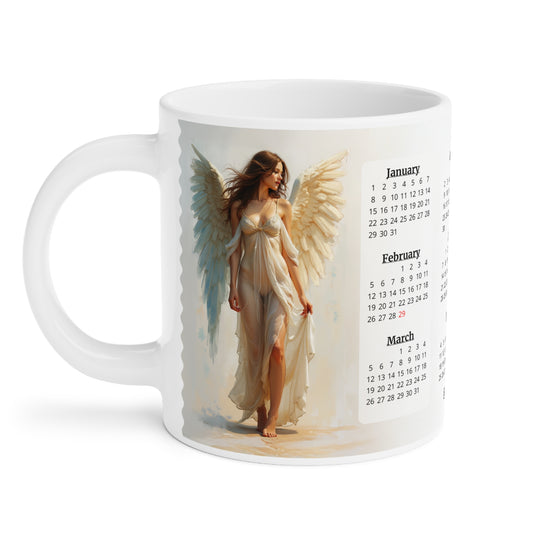 Angel Femina · Calendar Mugs: 15 Year Calendar 2023 to 2037 | Ceramic Mug (Large).