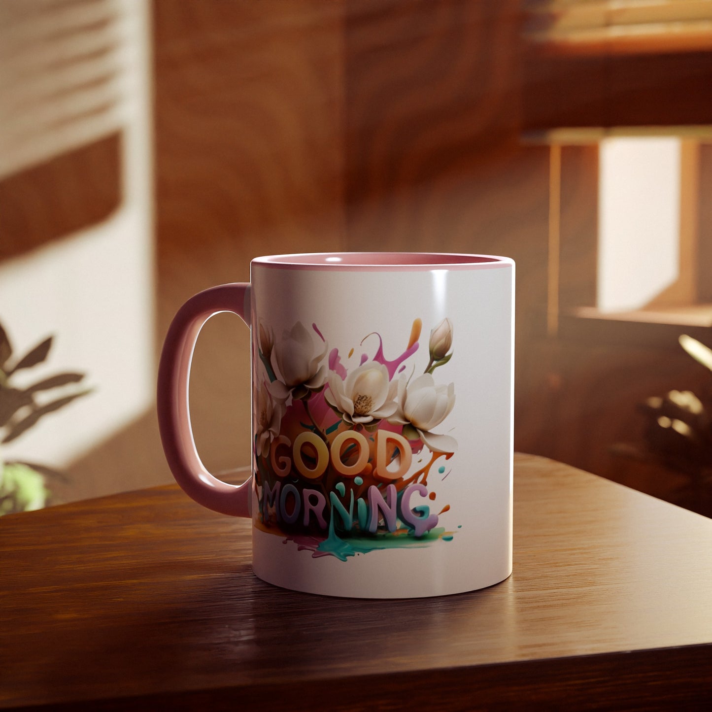 Good Morning!, Accent Mug Small (Small) (Pink)