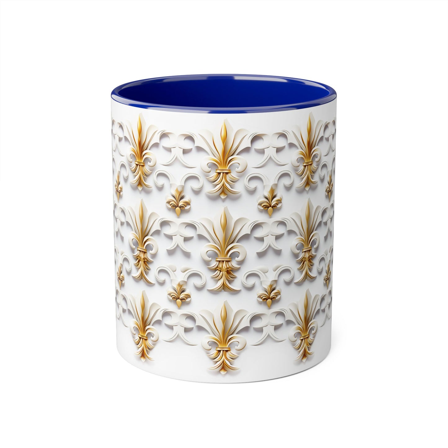 Fleur de Lys in 3D | Accent Mug (Small) (Black/Blue/Red/Yellow).