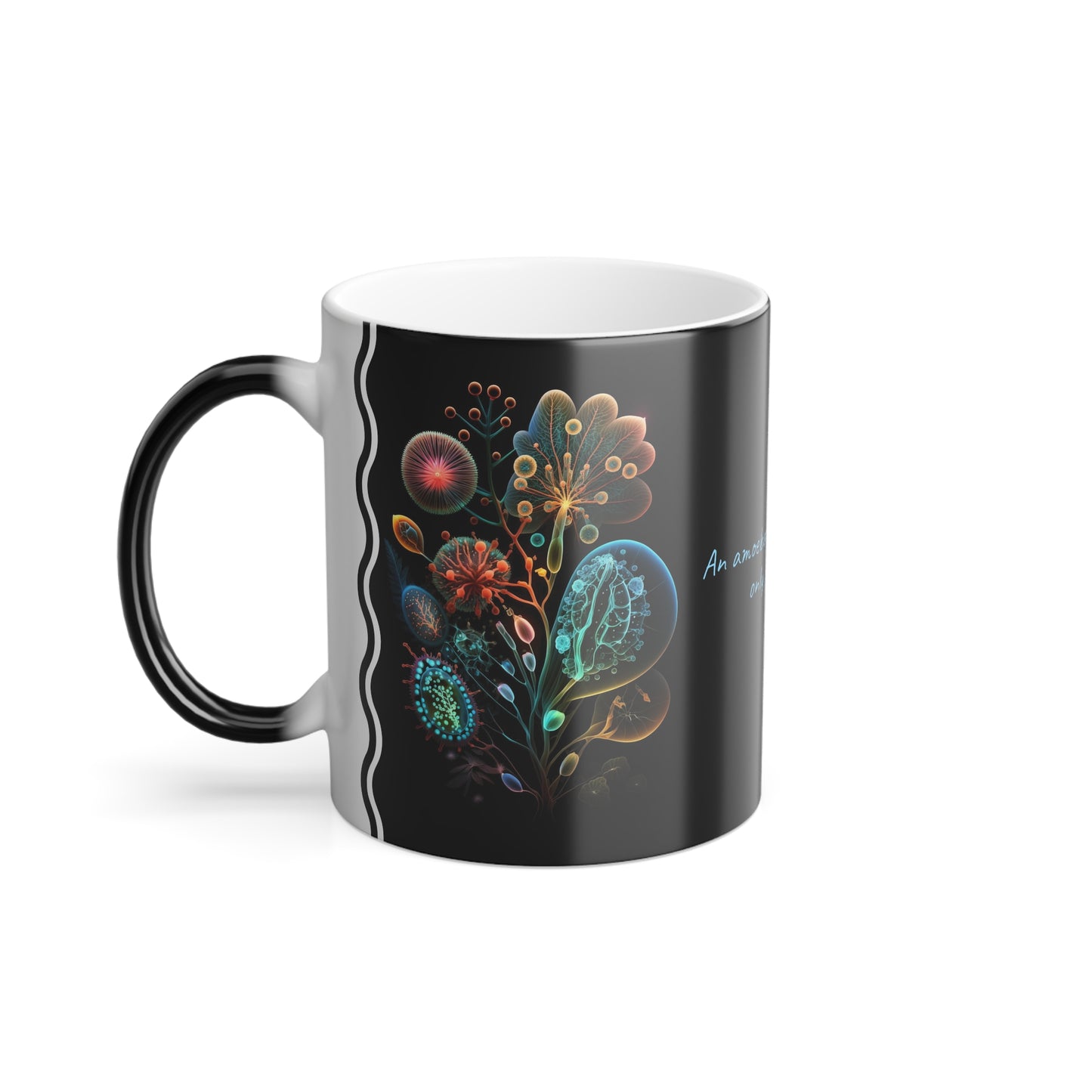 Luminescent Floral Amoeba · Customize It! Your Text or Quote | Magic Mug (Small)