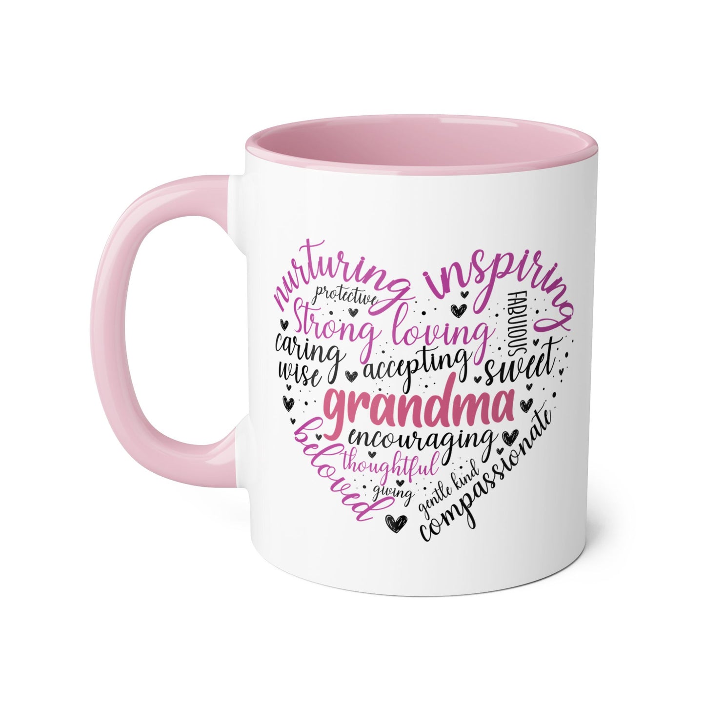 Grandma's Heart of Love | Accent Mug (Small) (Pink)