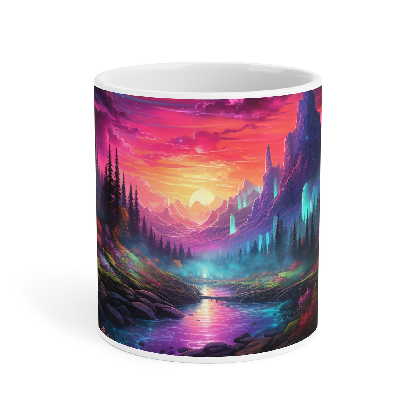 Ethereal Twilight Valley: Personalize It! Your Name, Your Font | Ceramic Mug (Small/Medium/Large)