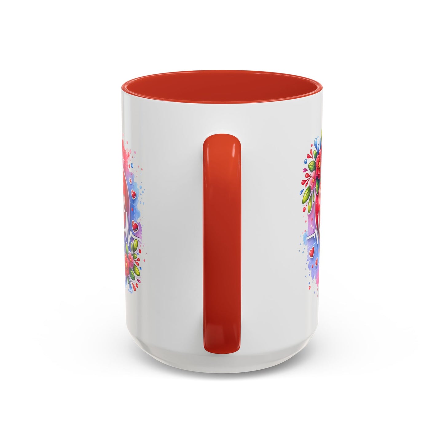 Nurse Life · Personalize It! Your Name | Accent Mug (Medium) (Red)