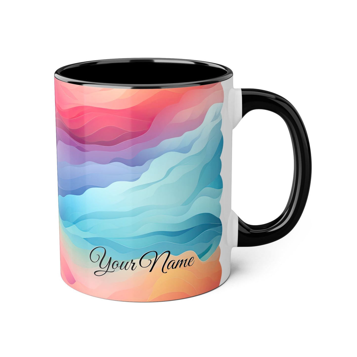 Colors of the Wind · Personalize It! Your Name | Accent Mug (Small) (Pink/Red).