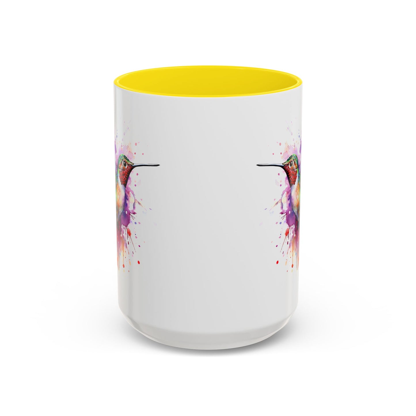 Hummingbird · Personalize It! With Your Name | Accent Mug (Small/Medium) (Black, Light Blue, Navy, Orange, Pink, Purple, Red, Yellow)