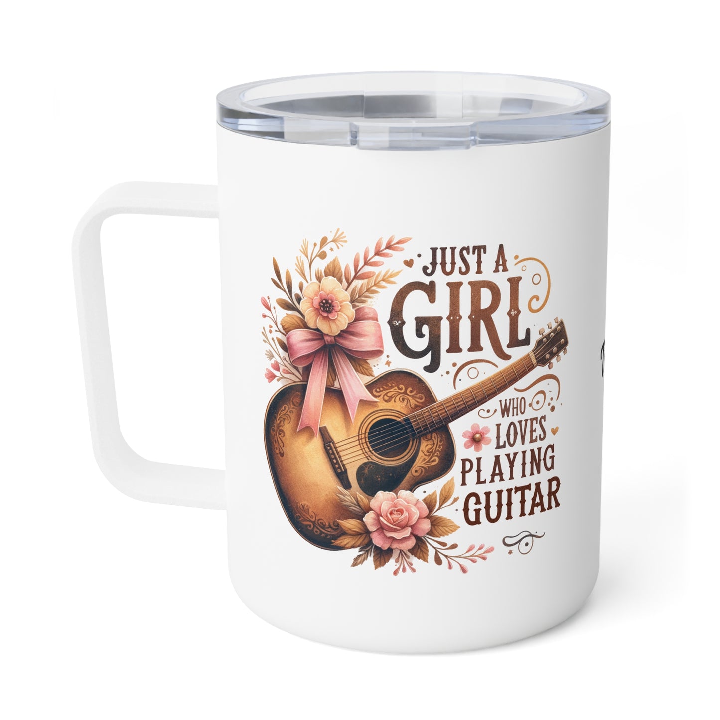 Just A Girl Who Loves Playing Guitar: Personalize It! Your Name | Insulated Coffee Mug