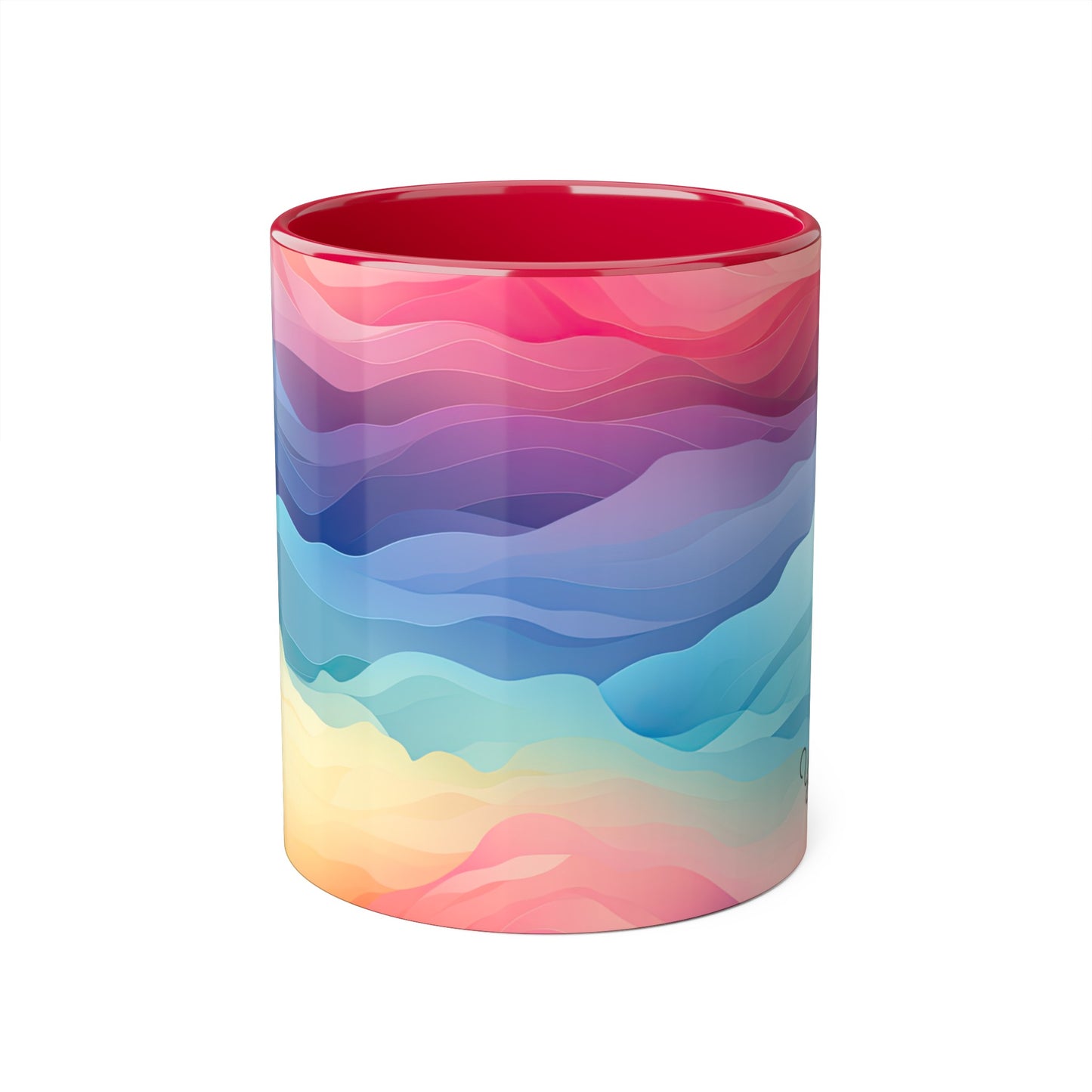 Colors of the Wind, Personalize It! Your Name, Accent Mug (Small) (Pink/Red)