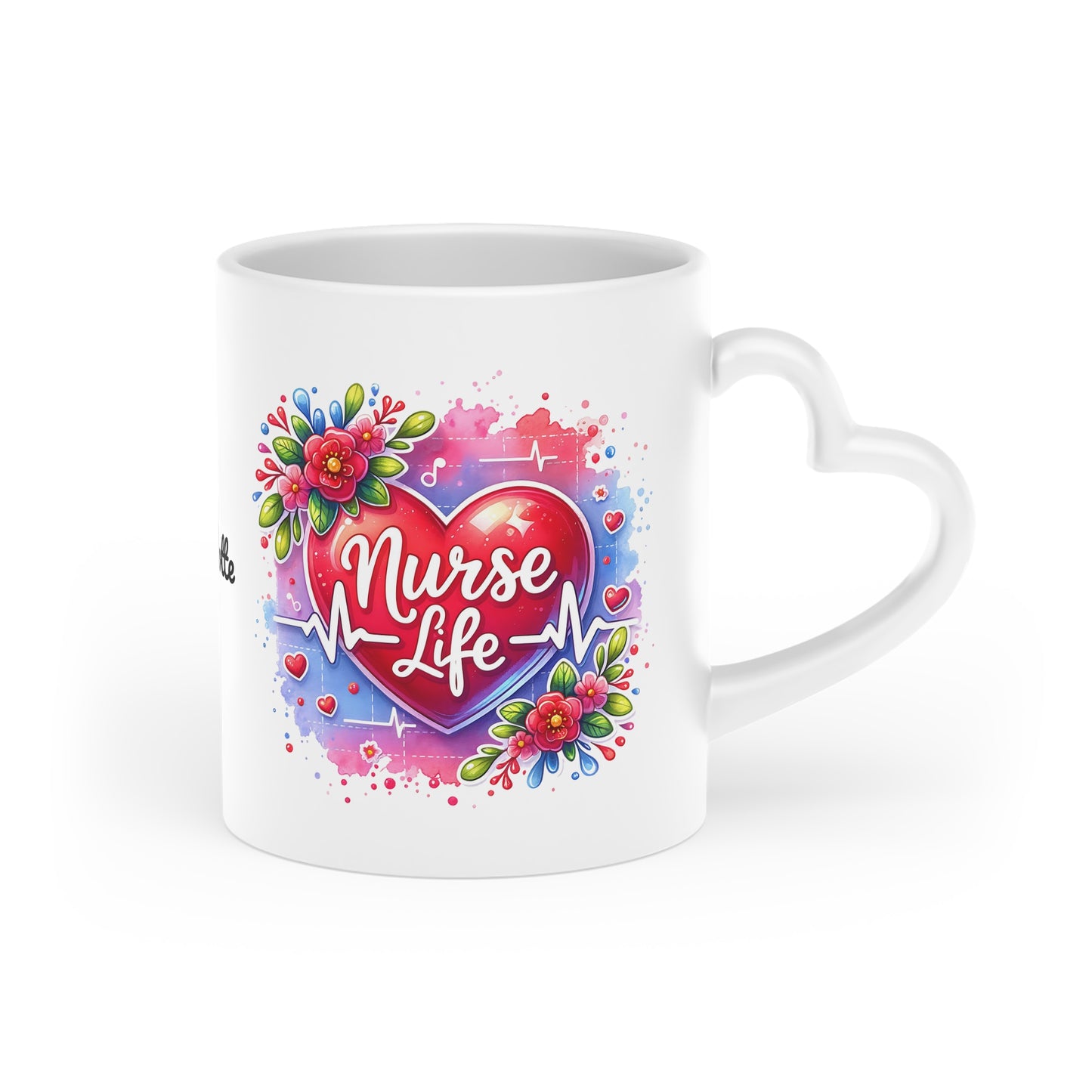 Nurse Life: Personalize It! Your Name | Heart-Shaped Mug