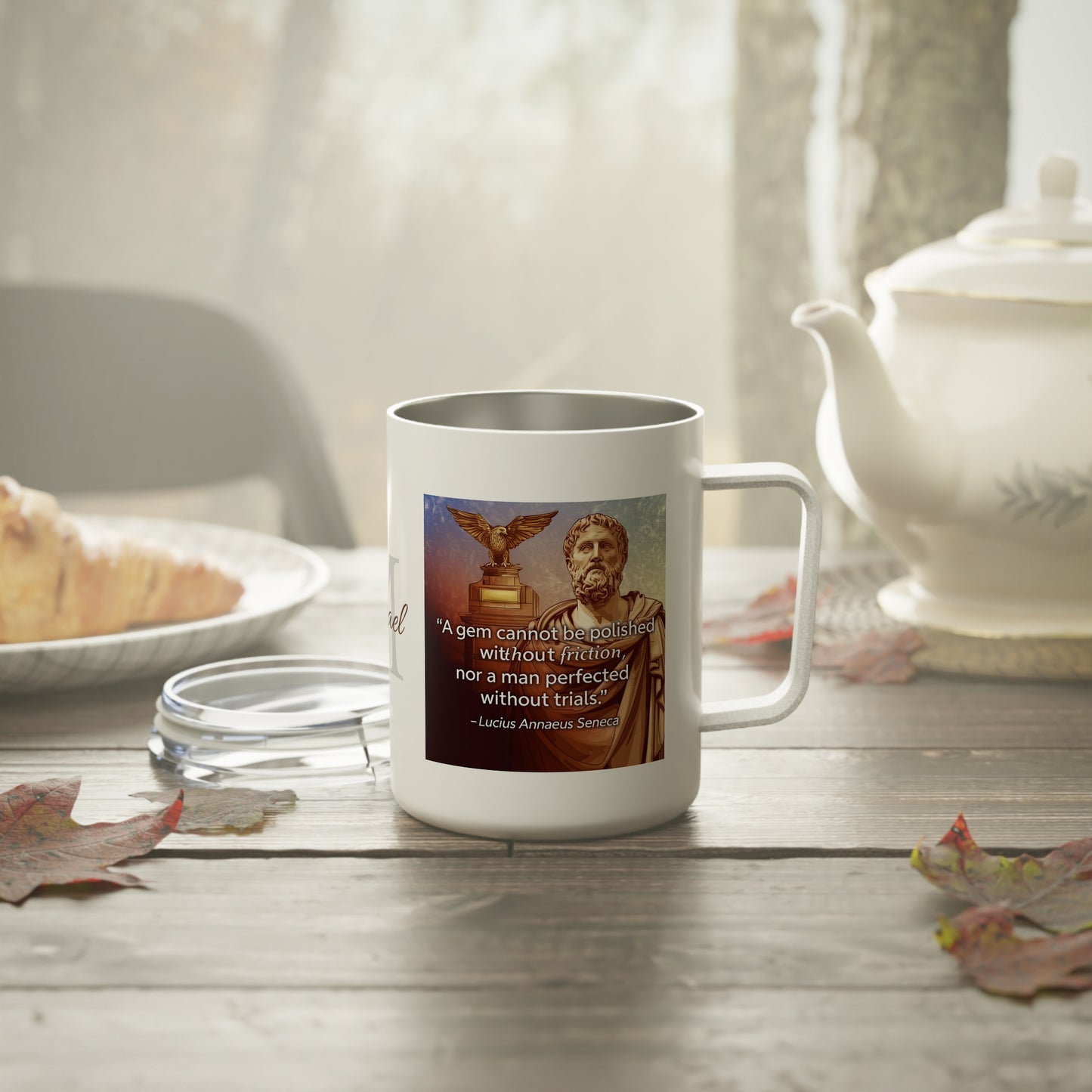 Stoicism The Perfected Man: Personalize It! Your Name | Insulated Coffee Mug