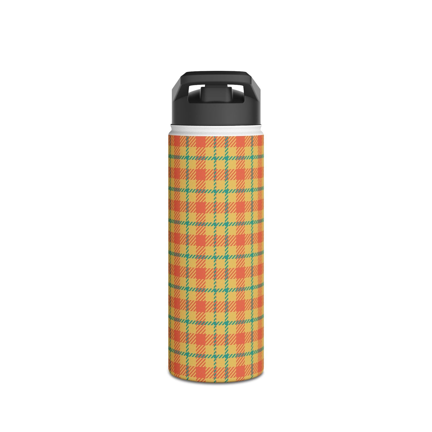 Citrus Plaid | Stainless Steel Water Bottle Standard Lid (Small/Medium)