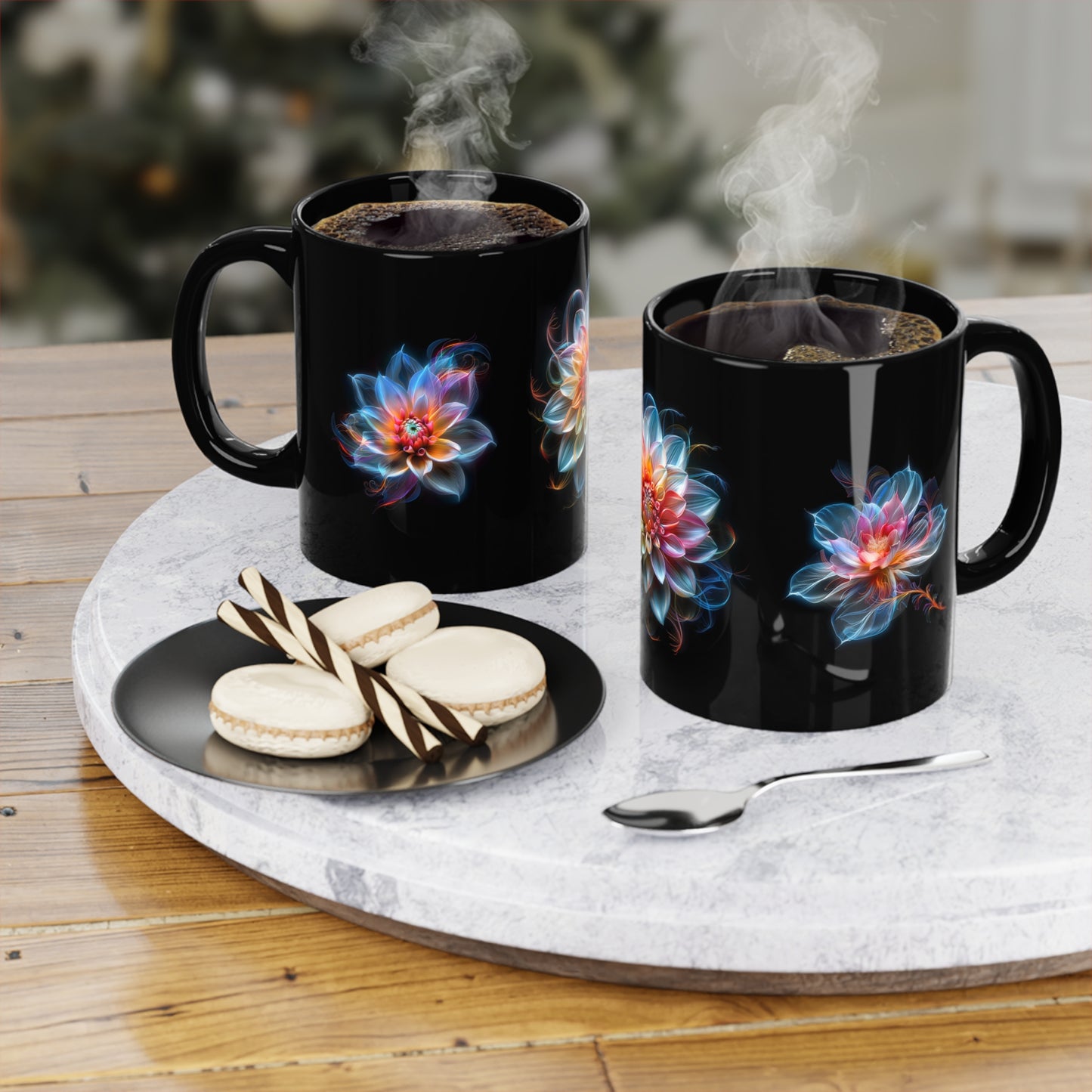 Flor de Seda | Black Mug (Small)