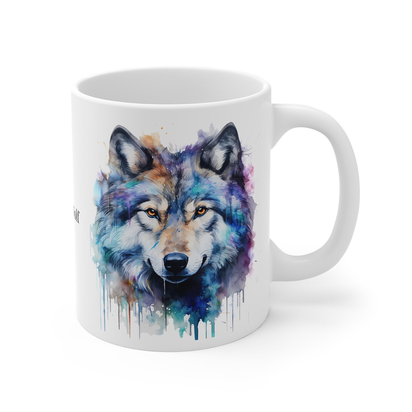 Wolf · Personalize It! Your Name and Font | Ceramic Mug (Small/Medium/Large).