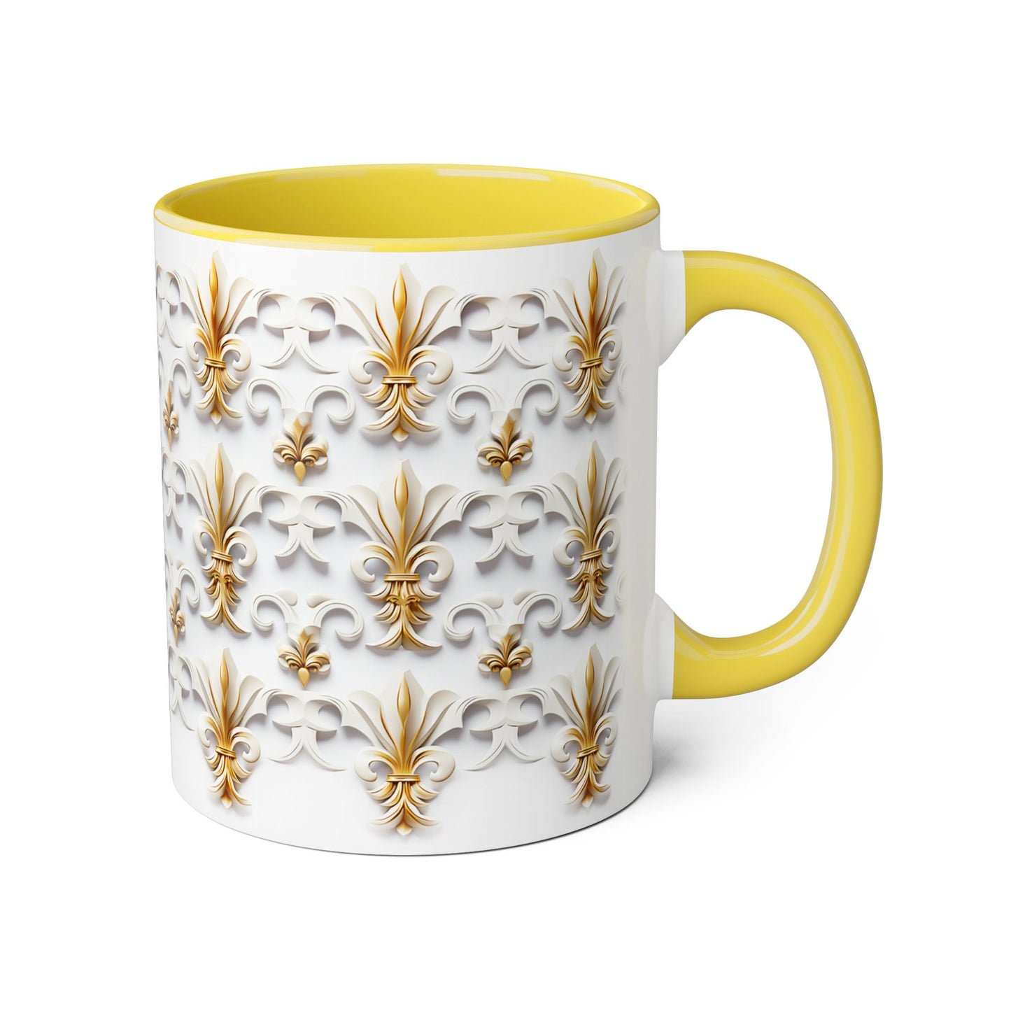 Fleur de Lys in 3D | Accent Mug (Small) (Black/Blue/Red/Yellow).