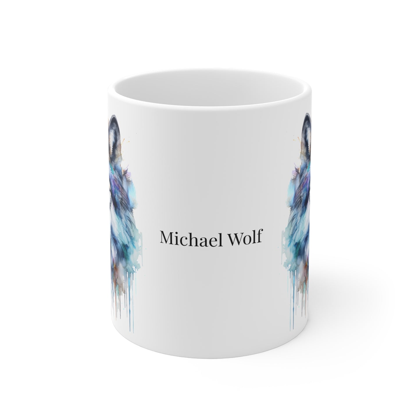 Wolf · Personalize It! Your Name and Font | Ceramic Mug (Small/Medium/Large).